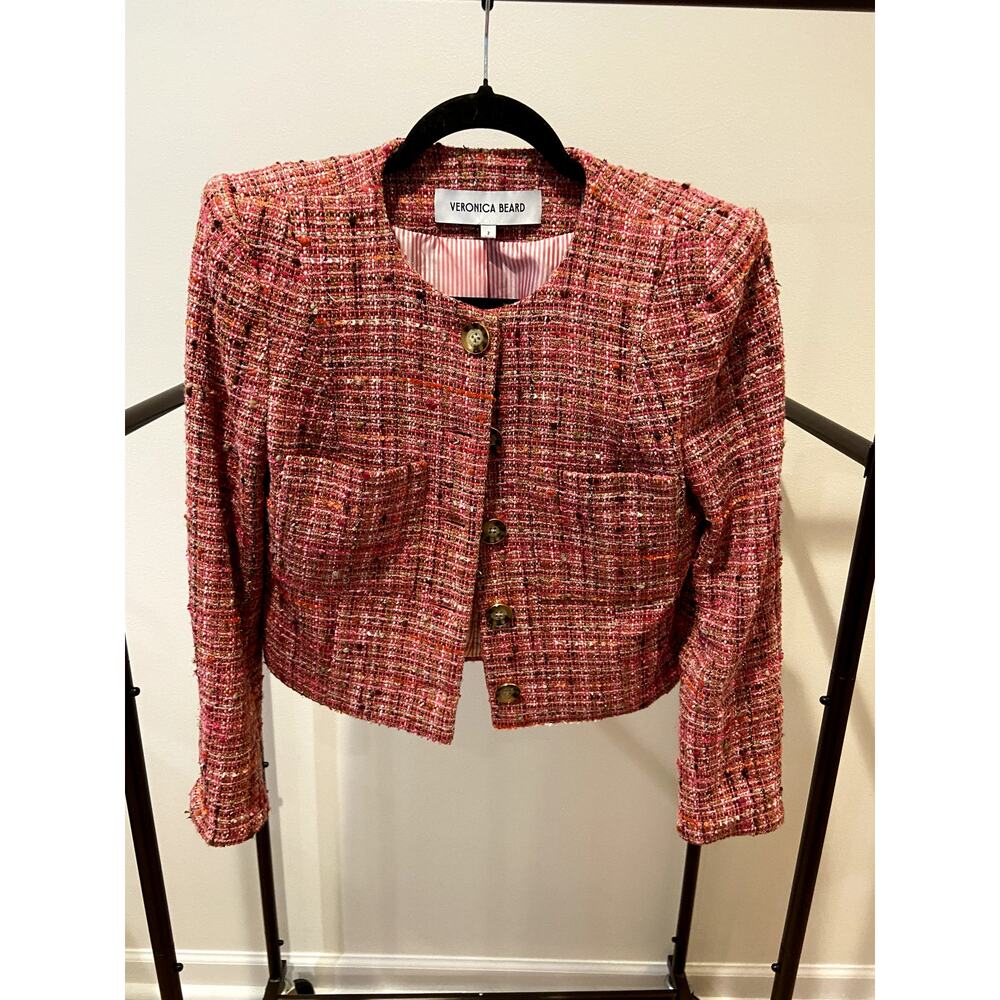 Veronica Beard Lars Metallic Tweed Jacket size 2 - Picture 3 of 8